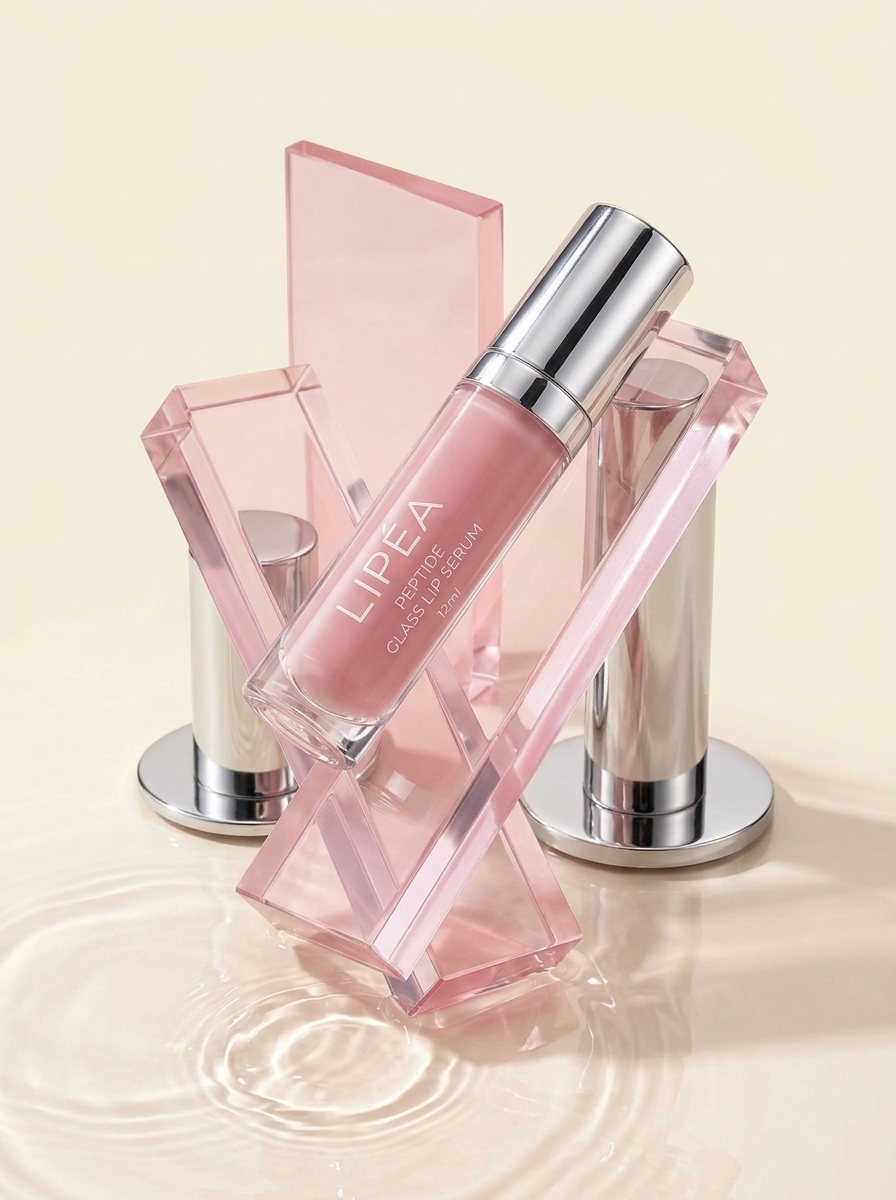 Open applicator brings the beauty ritual into close focus.