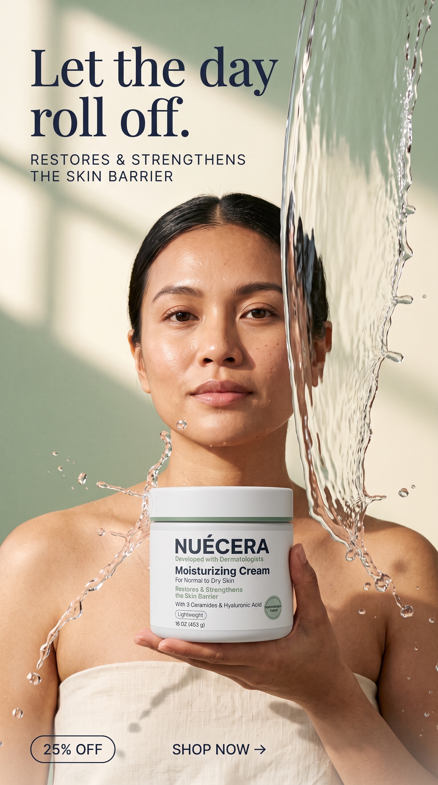 Vertical editorial framing tailored for luxury skincare feeds.